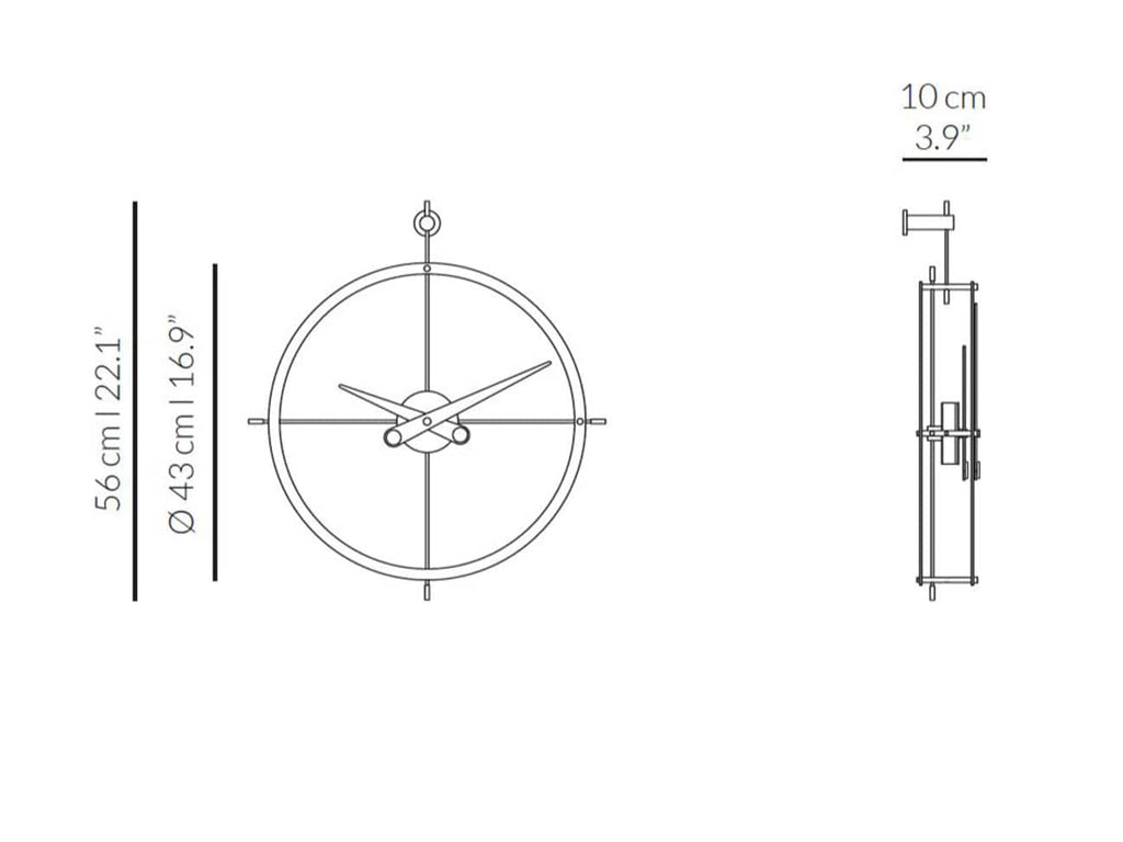 2 Puntos Premium Gold Wall Clock