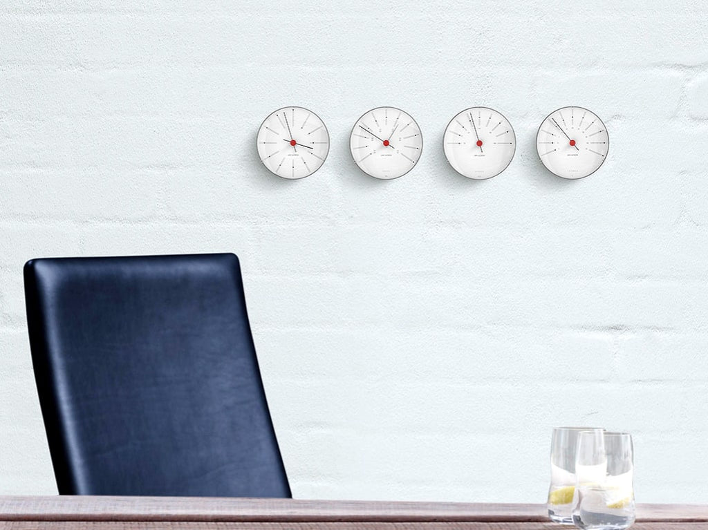 Arne Jacobsen Bankers Wall Clock White