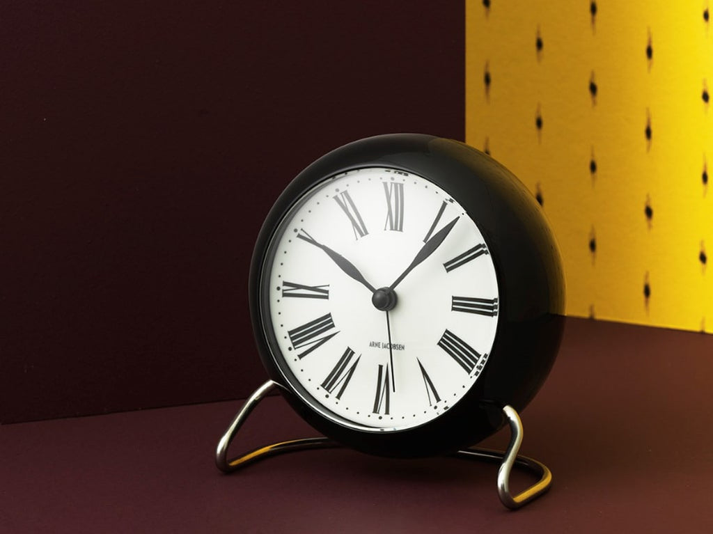 Arne Jacobsen Table Clock Black