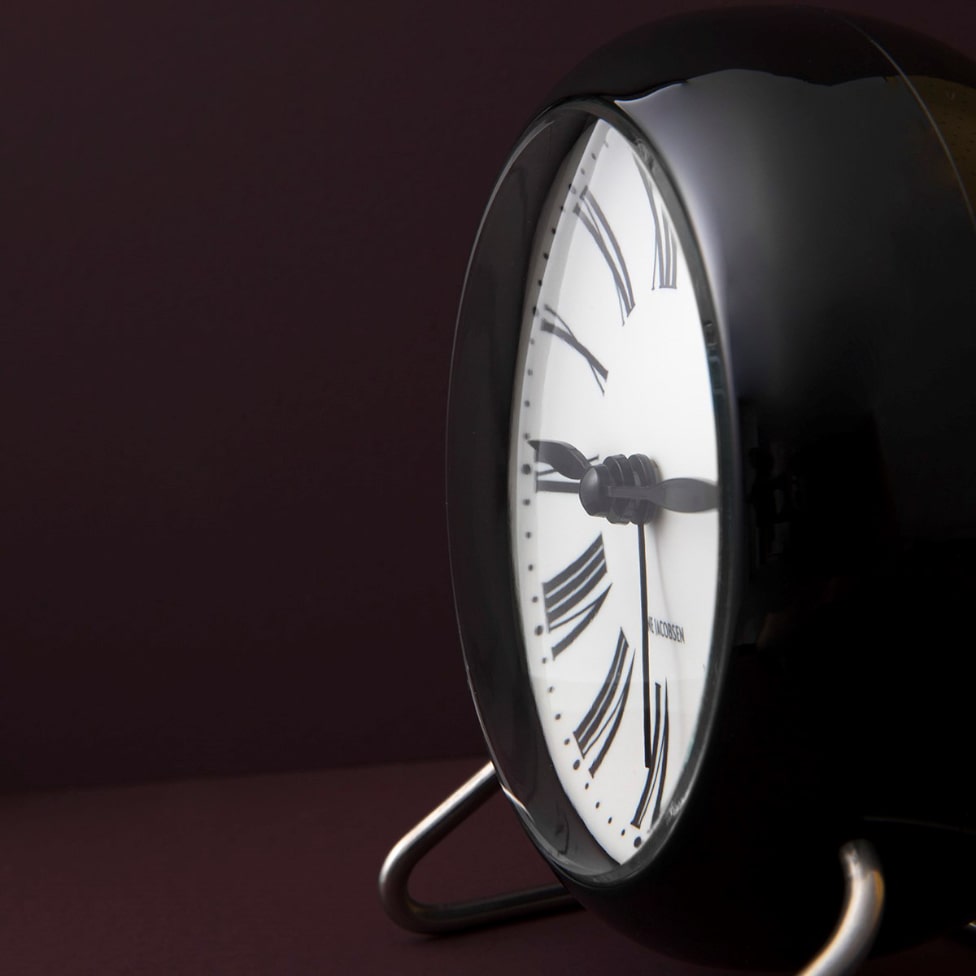 Arne Jacobsen Table Clock Black