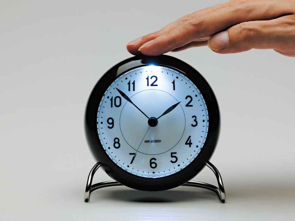 Arne Jacobsen Table Clock Black