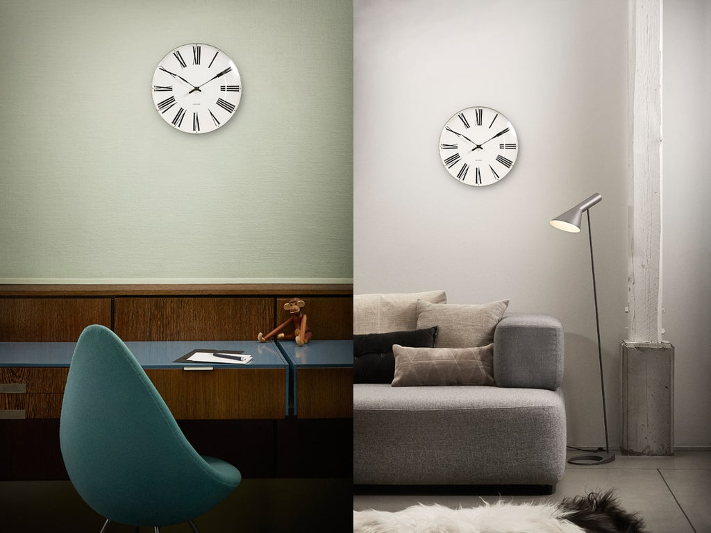 Arne Jacobsen Roman Wall Clock
