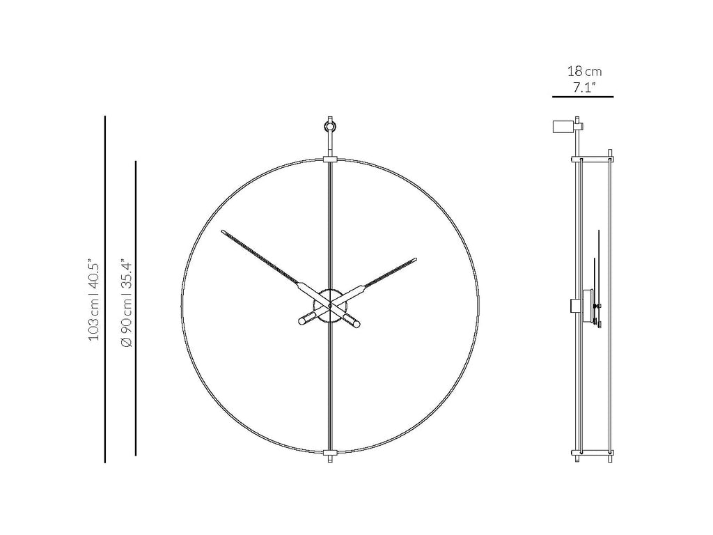 Barcelona Premium Gold Wall Clock