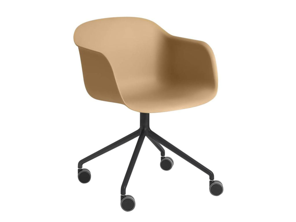 Fiber Armchair Swivel Base w. Castors