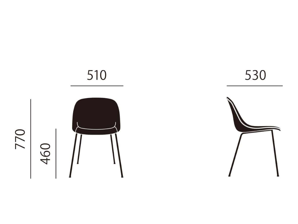 Fiber Side Chair Tube Base