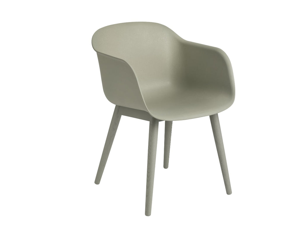 Fiber Armchair Wood Base