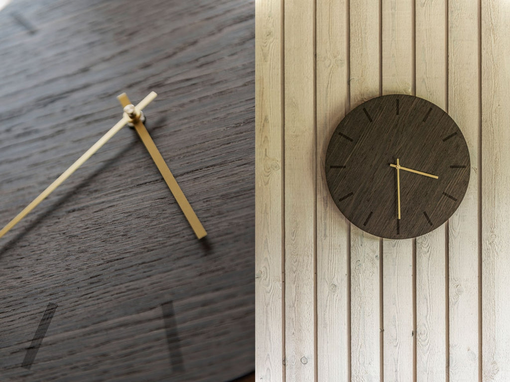 Hemverk Wall Clock Dark Oak
