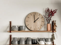 Hemverk Wall Clock Light Oak