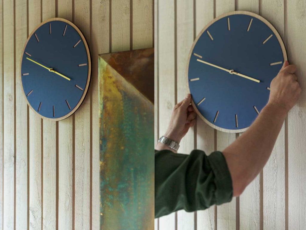 Hemverk Wall Clock Linoleum