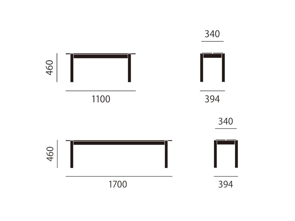 Linear Wood Bench