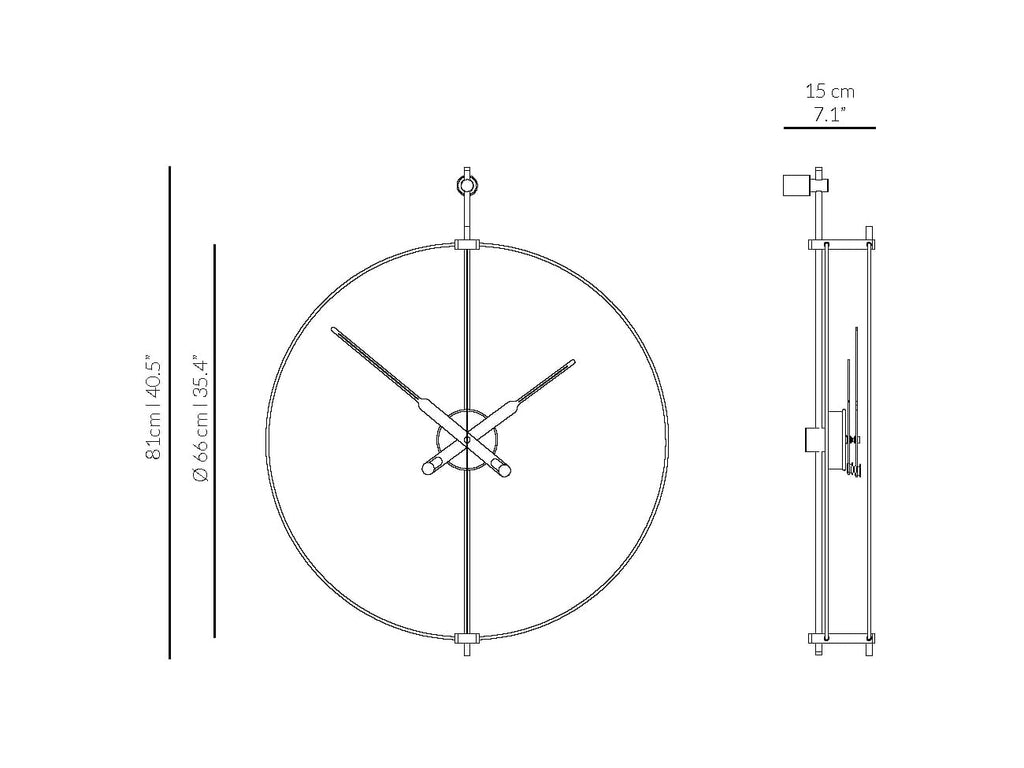 Mini Barcelona Premium Gold Wall Clock