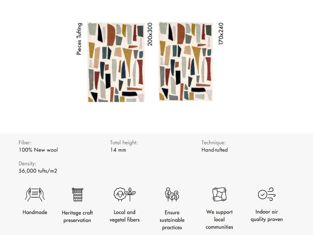 Tones Pieces Tufting Rug