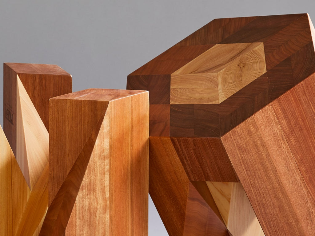 Yosegi Pair Stool