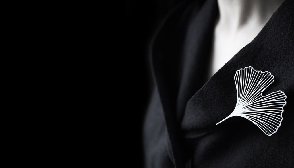 Ginkgo Brooch